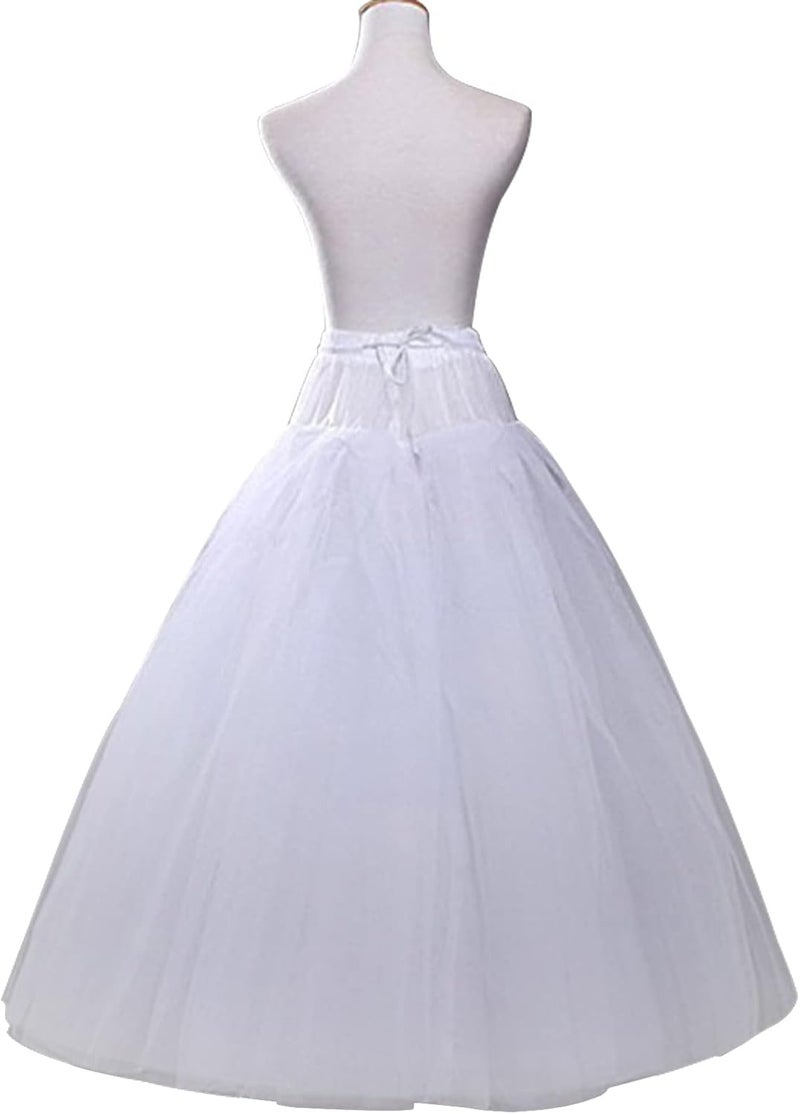 SuBleer A-line Hoopless Petticoat Crinoline 4 layers Underskirt Slips for Wedding Dress Plus Size - Image 2